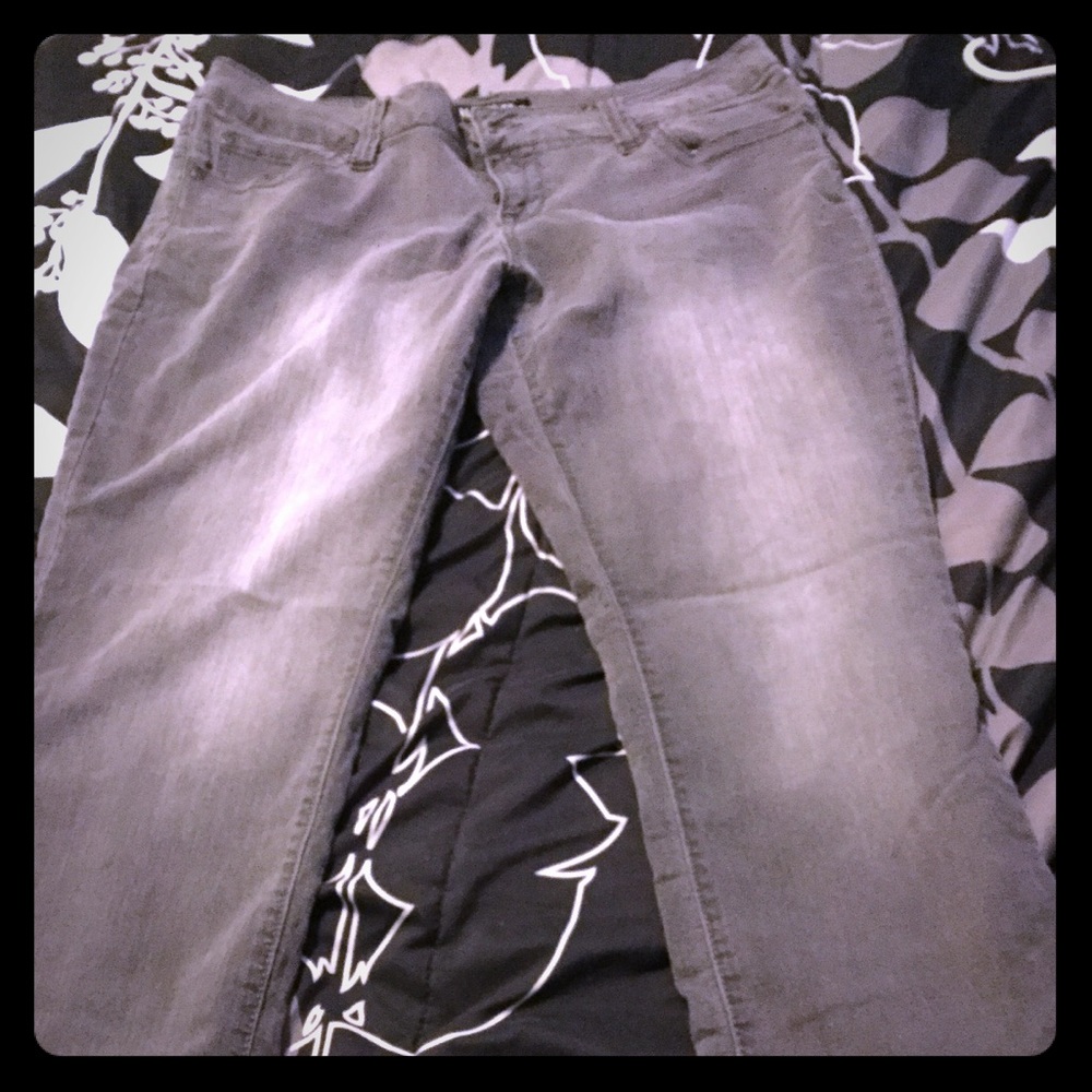 Blue Spice Skinny Jeans. Size: 15. Grey, stretch